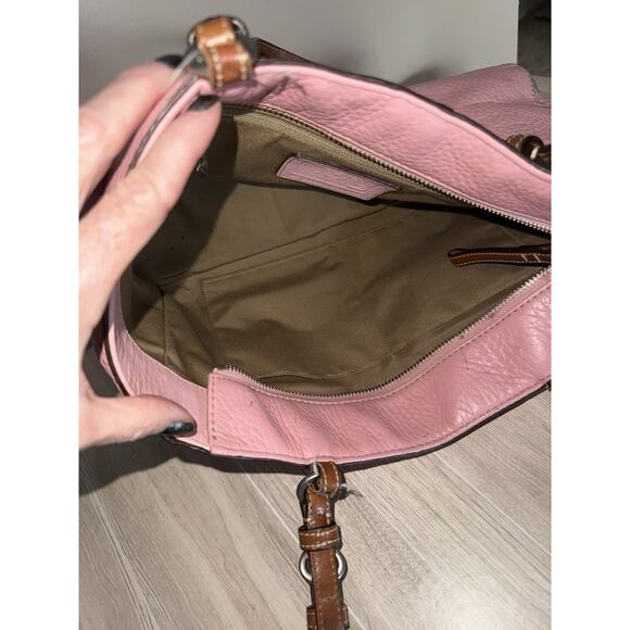 Vintage COACH CHELSEA F10892 Pebbled Leather Tote Shoulder Bag Handbag Rare Pink - Picture 13 of 14